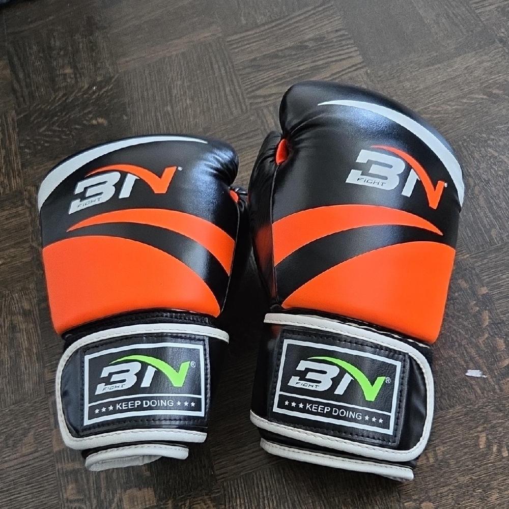 Black and Orange Boxing Gloves